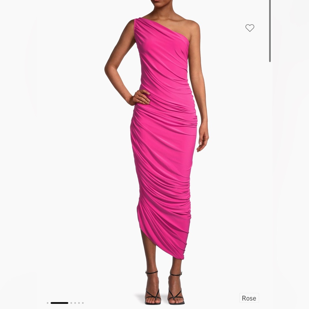 Norma Kamali - Diana Ruched One-Shoulder Gown in Rose